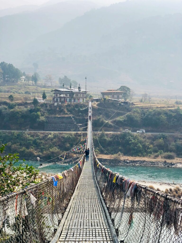 image of iron bridge in paro