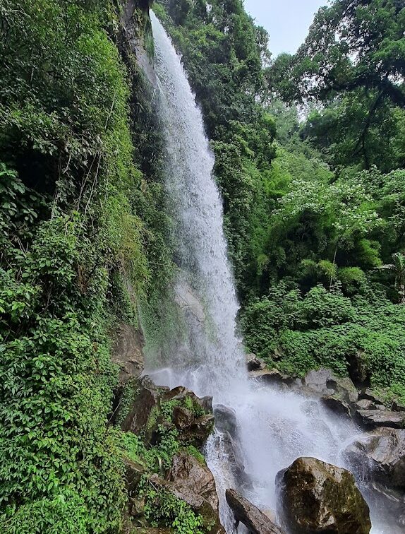 a waterfall in North Sikkim