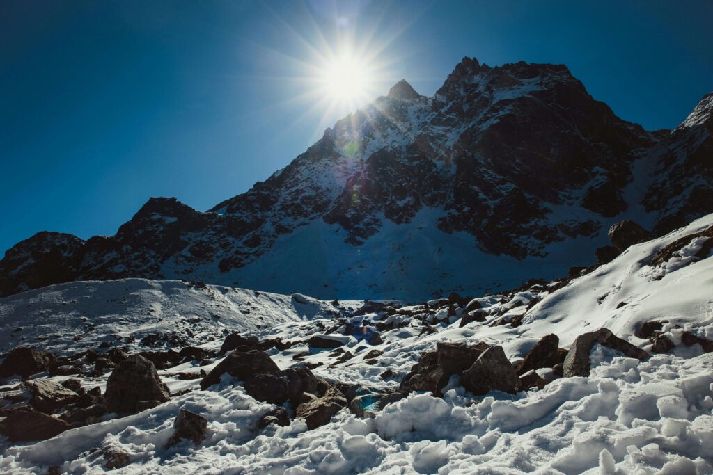 snow-covered mountains