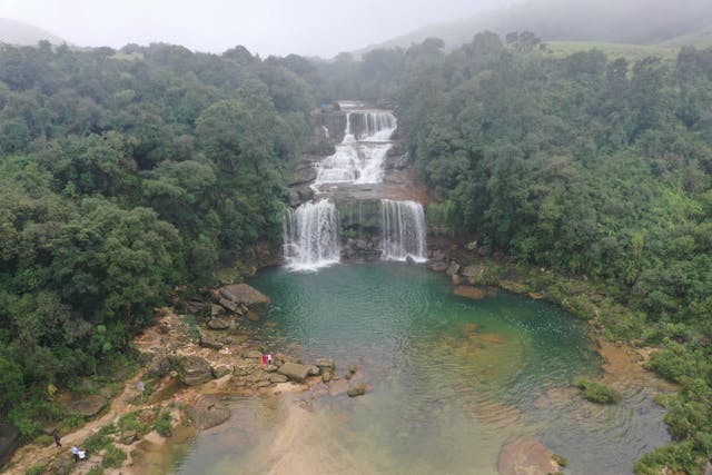Lyngksiar waterfall in Pynursla Meghalaya