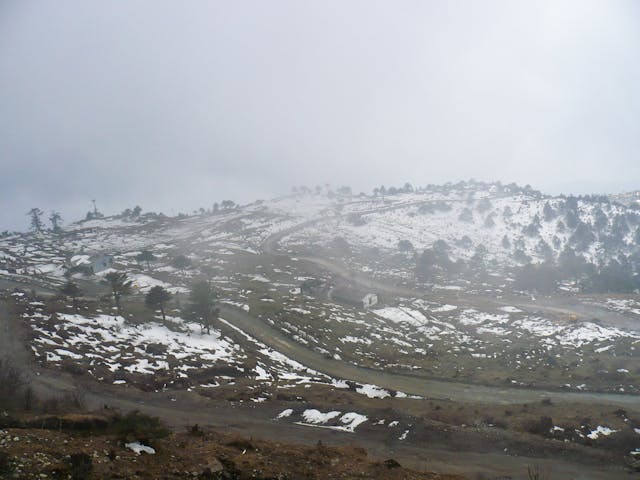 snow covered mountains in twang in Arunachal Pradesh